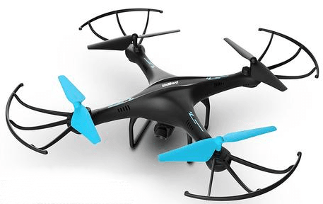 drone azul y negro