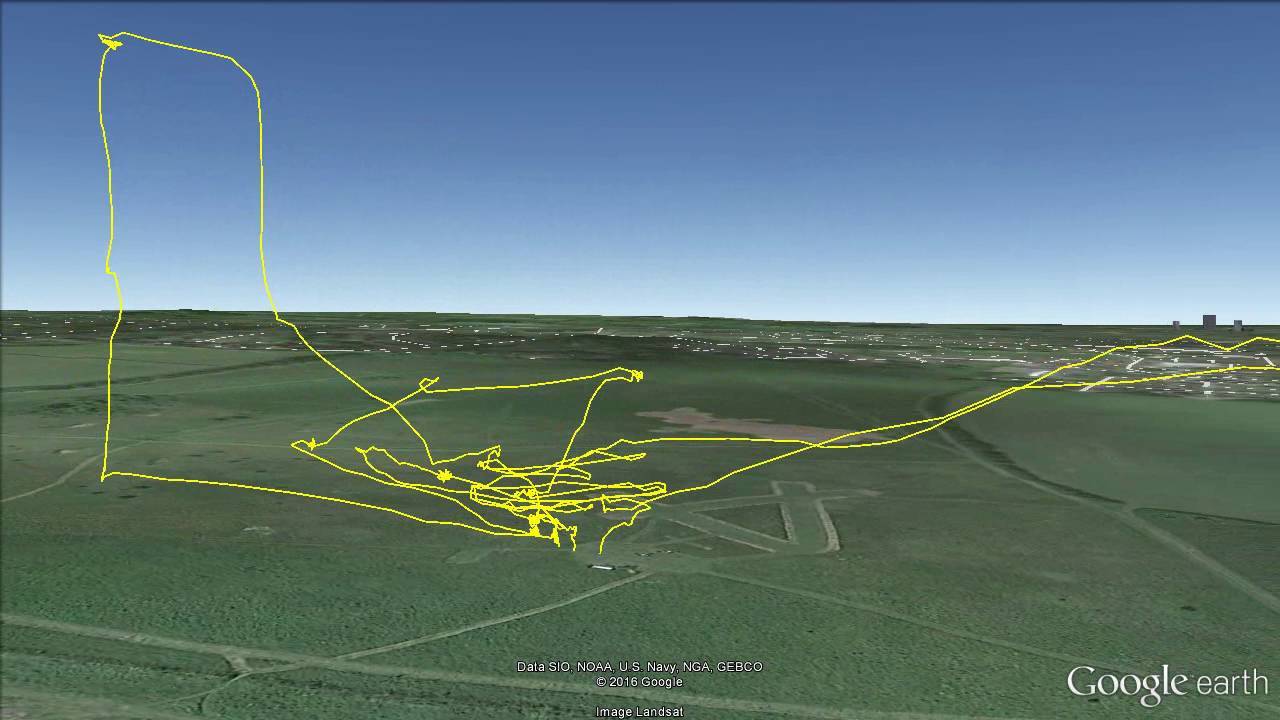 recorrido de un dron en google earth