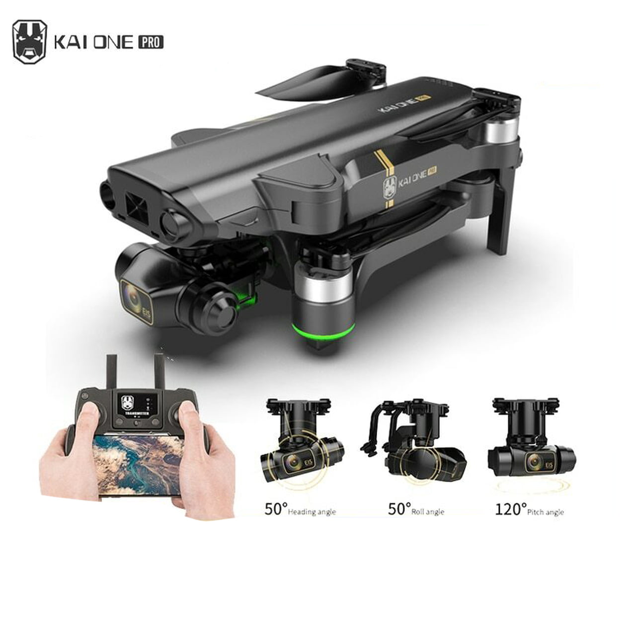 Drone 8k con control y cámara en varios ángulos