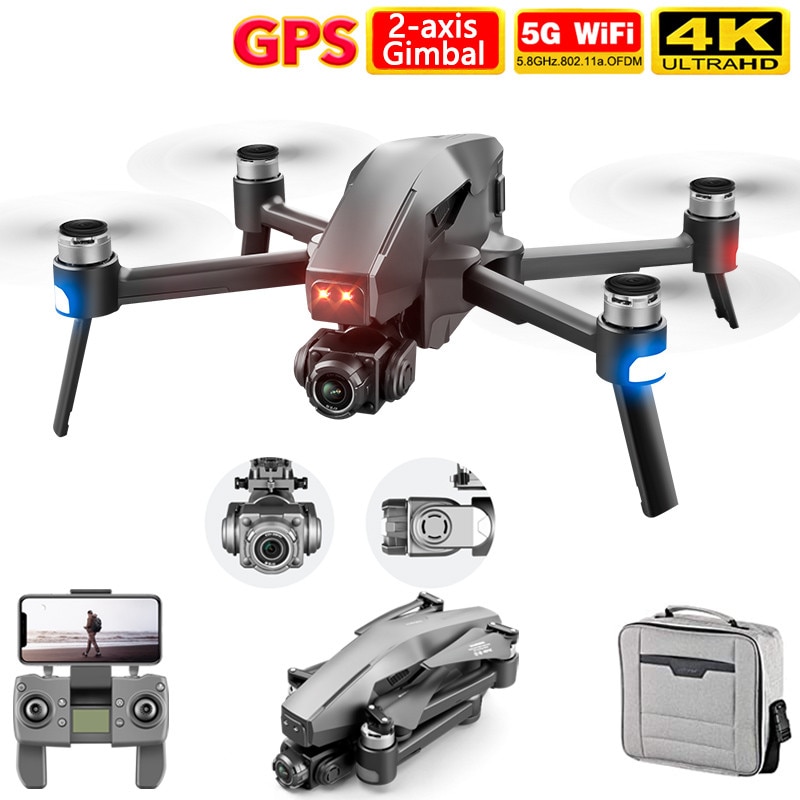 2021 M1 Pro drone 2 de 4k HD Mecánica 2-eje cardán Cámara 5G wifi gps sistema apoya la tarjeta del TF, drones distancia 1,6 km