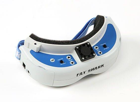 gafas para drones blancas y azules
