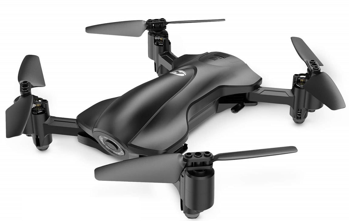 Drone HS165 Negro sobre fondo blanco