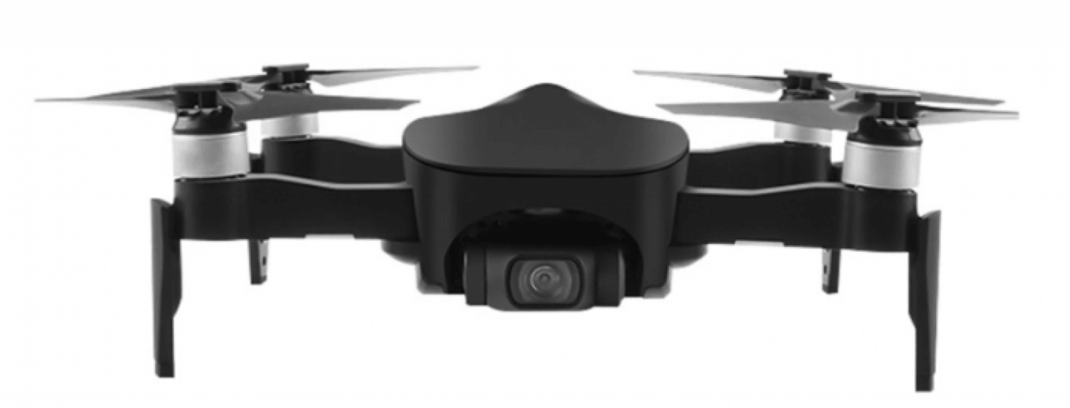 drone con camara negro en fondo blanco