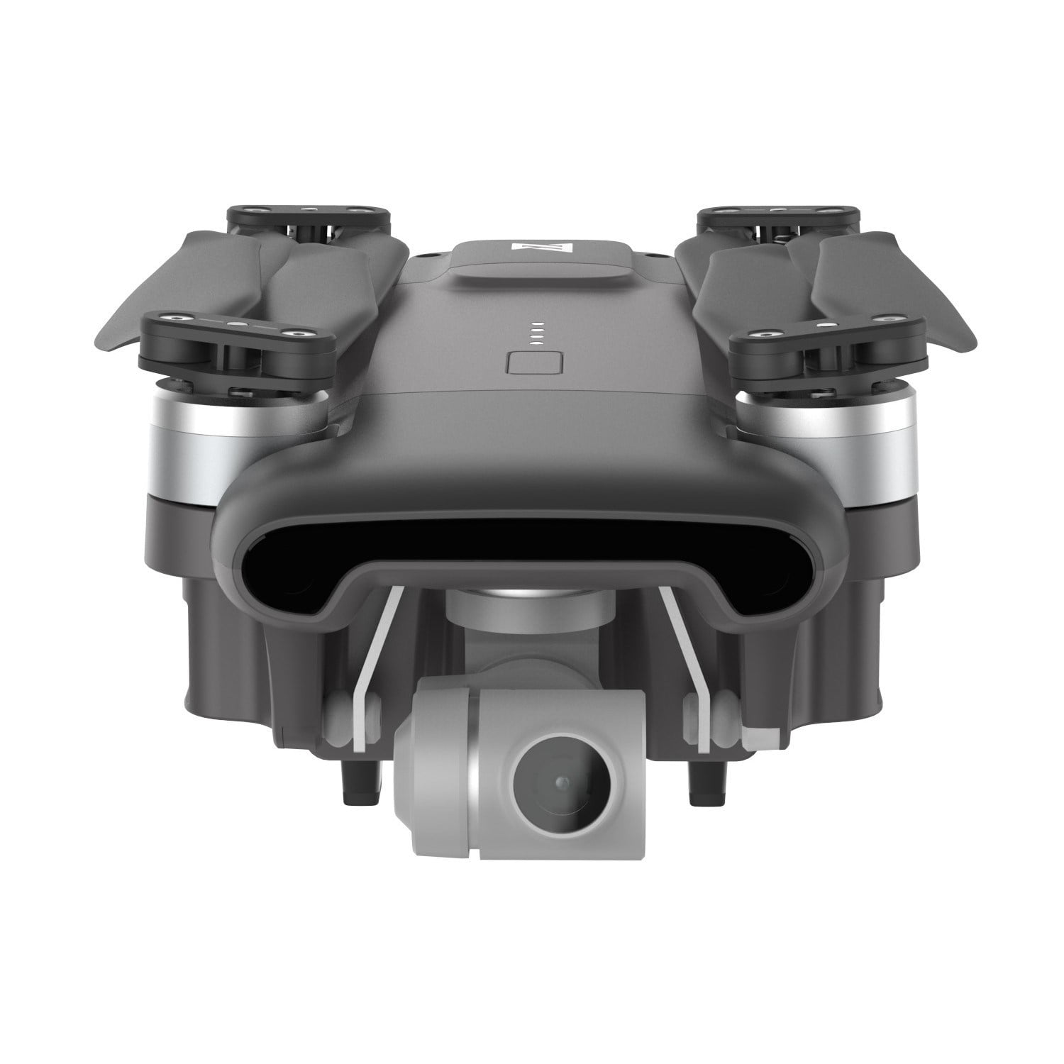 Drone gris oscuro de frente plegado
