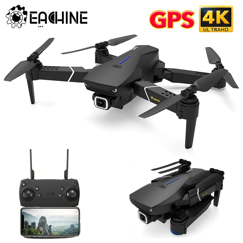 Eachine E520S GPS WIFI FPV con 4K/1080P HD gran angular Cámara 16 minutos tiempo de vuelo plegable RC Drone Quadcopter chico helicópteros