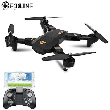 Eachine VISUO XS809HW WIFI FPV con cámara granangular HD modo alto brazo plegable RC Quadcopter RTF RC helicóptero juguetes