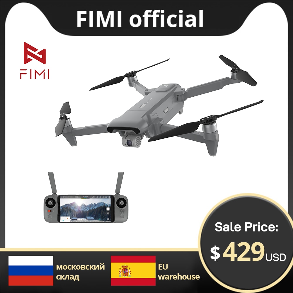 FIMI-Dron profesional X8SE 2020 con cámara 4k, 8KM, FPV, de 3 ejes cardán, cámara HDR, vídeo, GPS, 35 minutos de tiempo de vuelo, RC, Quadcopter RTF