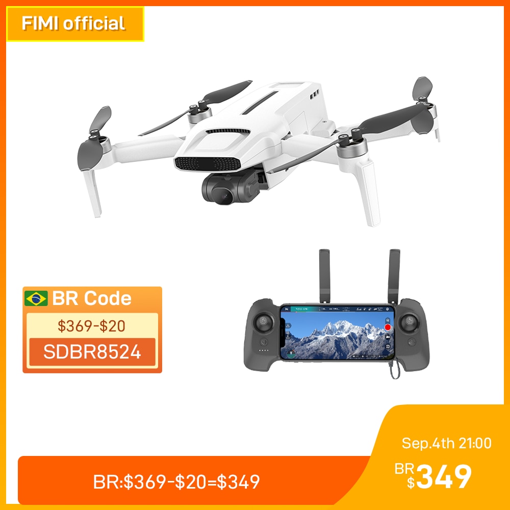 FIMI-Mini Dron profesional con cámara y gps, Drone cuadricóptero con cámara de 250g-class, 8km, 4k, Helicóptero De control Remoto