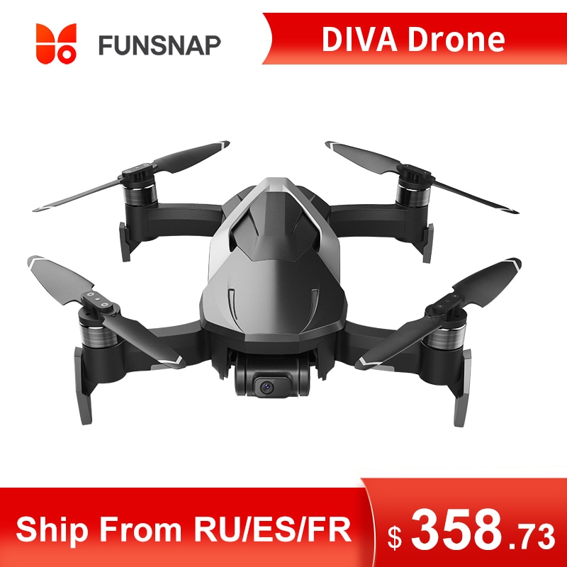 FUNSNAP DIVA-cuadricópteros teledirigidos con WIFI, 5,8G, FPV, 4K, RTF, cámara remota, vídeo HDR, GPS, 30 minutos de tiempo de vuelo, Dron, helicóptero con cardán